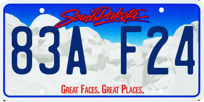 SD license plate 83AF24