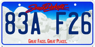 SD license plate 83AF26