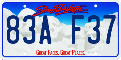 SD license plate 83AF37