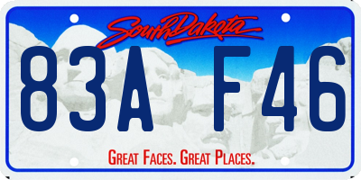 SD license plate 83AF46