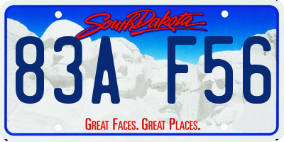 SD license plate 83AF56