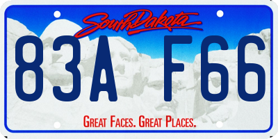 SD license plate 83AF66