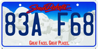 SD license plate 83AF68