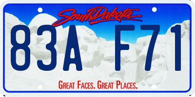 SD license plate 83AF71