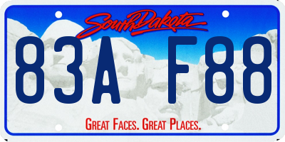 SD license plate 83AF88