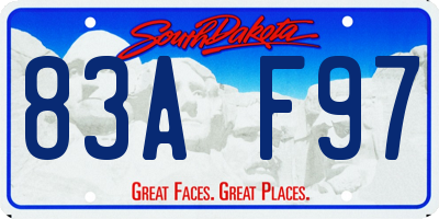SD license plate 83AF97