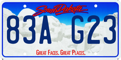 SD license plate 83AG23