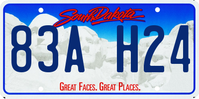 SD license plate 83AH24