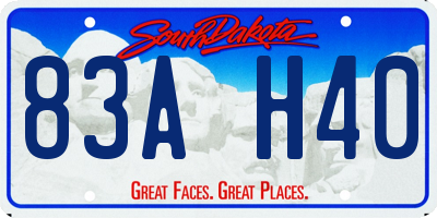 SD license plate 83AH40