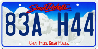 SD license plate 83AH44