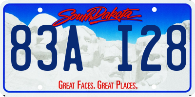 SD license plate 83AI28