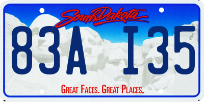 SD license plate 83AI35