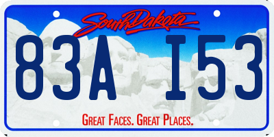 SD license plate 83AI53
