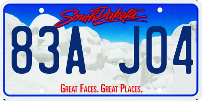 SD license plate 83AJ04