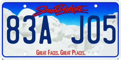 SD license plate 83AJ05