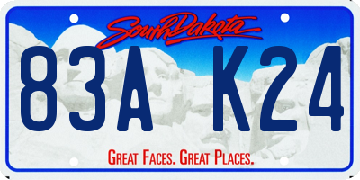 SD license plate 83AK24