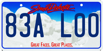SD license plate 83AL00