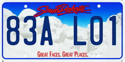 SD license plate 83AL01