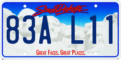 SD license plate 83AL11