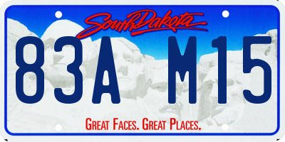 SD license plate 83AM15