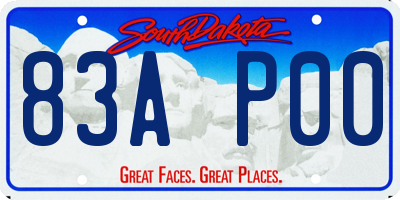 SD license plate 83AP00