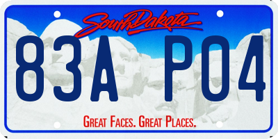 SD license plate 83AP04