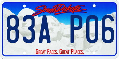 SD license plate 83AP06