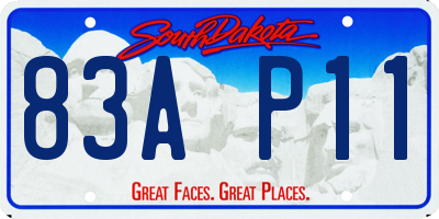 SD license plate 83AP11
