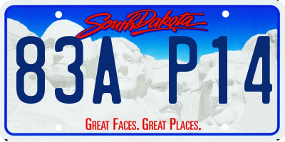 SD license plate 83AP14