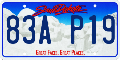 SD license plate 83AP19