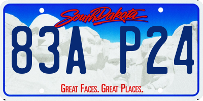 SD license plate 83AP24