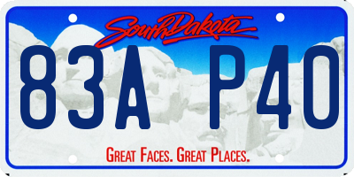 SD license plate 83AP40