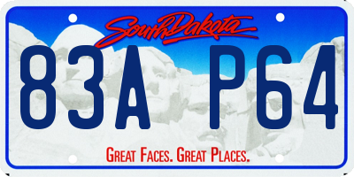 SD license plate 83AP64
