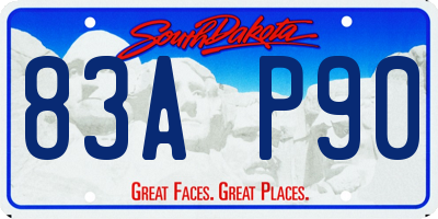 SD license plate 83AP90
