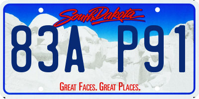 SD license plate 83AP91