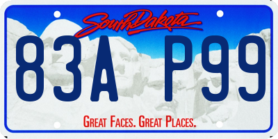 SD license plate 83AP99