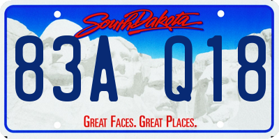 SD license plate 83AQ18