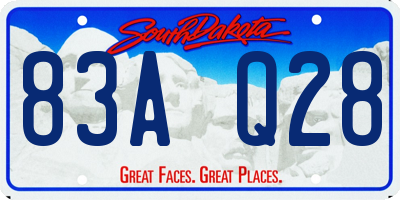 SD license plate 83AQ28