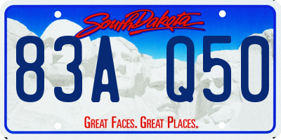 SD license plate 83AQ50