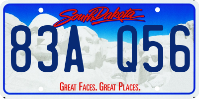 SD license plate 83AQ56