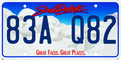 SD license plate 83AQ82