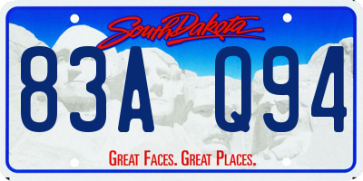 SD license plate 83AQ94