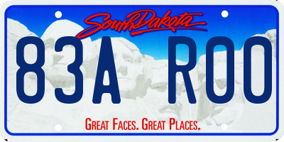 SD license plate 83AR00