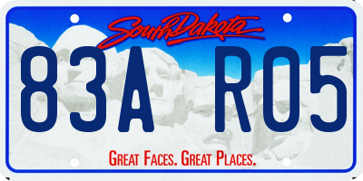 SD license plate 83AR05