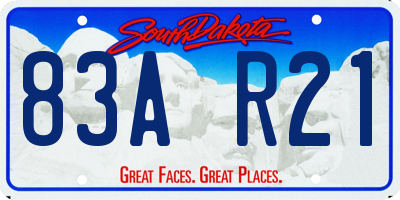SD license plate 83AR21