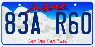 SD license plate 83AR60
