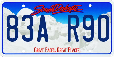 SD license plate 83AR90