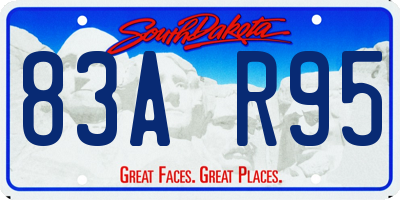 SD license plate 83AR95