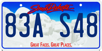 SD license plate 83AS48