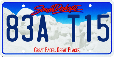 SD license plate 83AT15